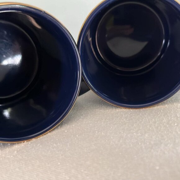 Waechtersbach, W. Germany WINTER DREAMS Blue with Gold accents/ PAIR - 2 - Mugs - Picture 7 of 9